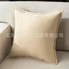 Cojín de felpa de alta gama, cojín para sofá de sala de estar, almohadilla de respaldo de color liso estilo nórdico, cojín de terciopelo lujoso