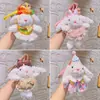 Celebridad de Internet Dibujo Animado Peluche Vestido de Princesa Conejo de Orejas Largas Llavero Conejo Disfrazado Lindo Colgante para Bolso Pequeño Regalo