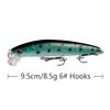 Isca Artificial Minnow Flutuante de 10 Cores, Isca Especializada para Robalo Listrado Branco e Peixe Mandarim Equipamento de Pesca com Vara