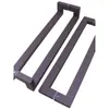 Manija de puerta de vidrio tubo cuadrado de acero inoxidable engrosado color café marco de aleación de aluminio puerta corrediza puerta de madera manija de puerta principal