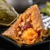 Zongzi, Zongzi de Carne, Zongzi Dulce, Desayuno Estilo Jiaxing Zongzi Instantáneo de Yema de Huevo, Paquete de Regalo a Granel de Dátiles con Miel, Compra en Grupo Zongzi al por Mayor