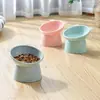 Comedero para mascotas transfronterizo suministros para mascotas cuenco con cuello inclinado diámetro grande para perro pp inclinado material anti-vuelco mascota