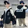 Chaqueta de Primavera para Niños 2026 Nueva Moda de Primavera para Niños Mayores, Cortavientos de Moda Estilo Urbano de Primavera y Otoño para Niños