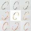 [Colección de Pulseras de Corazón Hueco Abierto de 4MM] Fabricantes de Pulseras de Acero Inoxidable con Grabado DIY Transfronterizo Joyería Galvanizada