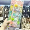 Grampo de Cabelo em Forma de Chapéu com Laço de Renda Colorido Luminoso Flor Rosa Estilo de Feriado Grampo Lateral para Menina