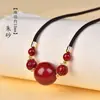 Colección Original de Colgantes de Cinabrio Mineral Arena Dorada Púrpura de Alto Contenido Auténtico Amuleto de Arena Roja Imperial Colgante Collar Venta al por Mayor