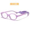 18176 marco de gafas infantil ultraligero de silicona TR90 marco redondo lindo versátil gafas lisas gafas de mujer con graduación