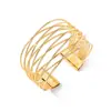 Explosões Transfronteiriças Europeias e Americanas Artesanato Pulseira Rosto Largo Aberta em C Pulseira Rosto Brilhante Metal Alta Qualidade Exagerada Pulseira Multicamadas