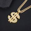 Comercio exterior europeo y americano joyería de aleación diamante dólar grande colgante accesorios hip-hop hipster para hombre colgante de dólar al por mayor