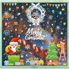Pegatinas Navideñas Papá Noel Renos Copos de Nieve Pegatinas para Vidrio Bolas Colgantes Transfronterizas Muñeco de Nieve Feliz Navidad Pegatinas Estáticas