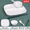 Vajilla de melamina para restaurantes, plato de cuatro compartimentos para comedores, plato rápido específico para escuelas, plato dividido, plato para dietas