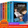 Coleção completa de 5 volumes de quadrinhos do Conan série de estudos de caso 1-5 romance de raciocínio detetive livro infantil livro de histórias Ensino Fundamental