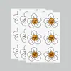 Amazon Transfronterizo Pequeñas Flores Blancas Pegatinas de Sellado de Agradecimiento Pegatinas para Embalaje de Cajas de Regalo Pegatinas Adhesivas Hechas a Mano para Bricolaje Planificador