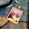 Promoção Quente Xizang Nepalês Thangka Puro Pintado à Mão Artesanato de Esmalte Cloisonné Buda Tara Branca Mão 4*5Incluindo Estojo
