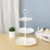 Suporte de Bolo de Três Camadas Prato de Frutas Europeu de Três Camadas Prato de Frutas Secas Bandeja de Lanches para Chá da Tarde Decoração de Mesa de Sobremesa Prato de Bolo