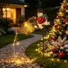 Lámpara de Suelo con Forma de Tetera, Muñeco de Nieve Navideño de Hierro Forjado Transfronterizo, Luz Solar para Exteriores Temática Navideña con Enchufe, Luz Decorativa para Jardín
