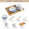 Prato Dividido de Cerâmica Estilo Japonês para Perda de Peso, Louça para Porção Única, Conjunto de Pratos para Café da Manhã, Refeição Pós-Parto, Prato Dividido para Controle de Porções