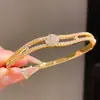 Pulsera con Hebilla de Empalme en Forma de Serpiente Chapada en Oro Real de 18 Quilates Moda Retro Elegante Pulsera Lujo Accesible Joyería de Gama Alta para Mujeres