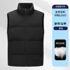 Chaleco de Algodón Relleno de Plumón Grueso Cálido Unisex Personalizado Cuello Alto Acolchado Horizontal Cremallera Chaleco de Trabajo Ropa de Trabajo