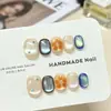 Chuva Estrelada, Feito à Mão, Elegante e Clareador Tips de Unha Postiça Cat-Eye, Versátil, Atacado, Adesivos para Nail Art
