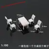 Arena de Construcción Mesa de Arena Modelado Materiales Hecho a Mano Bricolaje Muebles de Interior Cama Armario Escritorio Silla 1:100