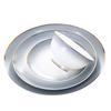 Juego de vajilla de porcelana ósea Jingdezhen color degradado de lujo ligero juego de cuenco y plato de cerámica Jingdezhen regalo para inauguración de casa