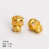 Doze Signos do Zodíaco Contas Espaçadoras Perfuradas Pulseira Dourada Fosca Acessórios para Joias DIY Acessórios para Chaveiro de Contas Ano do Cavalo Desenho