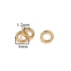 Anillo Cerrado Dorado Multiespecificación Color Acero Titanio Conservación del Color Anillo de Conexión para Pulsera Collar DIY Accesorios de Joyería Venta al por Mayor