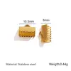 Accesorios para Joyería Hebilla Brillante Dorada de Acero Inoxidable, Pinza para Extremo de Cuerda, Hebilla de Cola, Clip de Acero para Fijar Accesorios de Joyería DIY