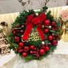 Adornos navideños, corona navideña, adornos colgantes para puerta, colgante de ratán, diseño de escena de hotel y centro comercial, árbol de Navidad