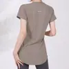 Ropa de Yoga Deportiva de Manga Corta para Mujer Primavera y Verano Holgada Fitness Running Secado Rápido Camiseta de Manga Corta Traje Transpirable de Pilates