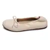 Primer Encuentro Ji Dan Juan Zapatos Slip-on Planos para Mujer 2026 Nuevo Otoño Moño Suela Suave Parte Superior Suave Zapatos de Mujer