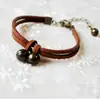 DIY Pulseira de Sino para Pet Tornozeleira Colar Pulseira Pingente Chaveiro Acessórios Galvanizado Uma Palavra Coração Sino de Cobre