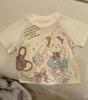 Camiseta de Manga Curta para Meninas Verão 2026 Novo Estilo Moda Infantil Princesa Meia-Manga Top Roupas de Verão para Bebês Roupas Infantis