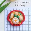 2025 Nova Cozinha Chinesa Hot Pot Comida de Simulação e Brinquedo Adesivos de Geladeira Resina DIY Adesivos de Geladeira Acessórios Outlet de Fábrica