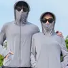 Ropa con Protección Solar para Hombres y Mujeres, Transpirable Casual para Exteriores Pesca, Correr y Ciclismo Ropa con Protección Solar de Malla, Chaqueta Fina con Capucha