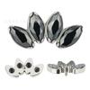 Guanzhiniu Titanio ASTM F-136 Joyería para perforaciones Uña para labio con diente interno en forma de ojo de caballo Circonita Opalo Aretes en stock al por mayor