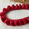 Acessórios de Renda Plissada com Bolinhas Pretas e Rosas de Camada Dupla Material DIY Feito à Mão Tábua de Pintura Fita Acessórios de Cabelo Material para Caderno Decorativo