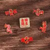 Broche de Metal para Passar em Provas, Vermelho Chinês de Incentivo para Provas, Broche de Formatura