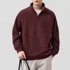 Sudadera de forro polar pesada estilo retro americano con cuello alto, otoño 2026, para hombre, manga larga, corte holgado, informal, versátil, para exteriores