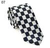Estilo britânico coreano moda casual 5CM moderno masculino feminino estudante fino gravata estreita xadrez bolinhas listradas impressão