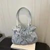 Bolso de hombro versátil de alto valor, simple y moderno, con textura plisada, lunares elegantes, nueva moda de verano 2026