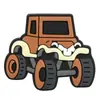 Motocicleta Todoterreno de Dibujos Animados Genial y Elegante Papelería Masculina Accesorios DIY Funda de Teléfono Decoración Plana Parche de Goma Suave de PVC