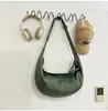 Bolso bandolera de comercio exterior para mujer, adecuado para ir al trabajo, uso casual y estudiantes; bolsa para dumplings de color liso con gran capacidad, versátil y elegante, perfecta para parejas
