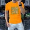 Estação Europeia 2024 Verão Nova Marca de Moda Masculina Perfuração a Quente de Manga Curta All-match Casual Juvenil Masculino Camiseta Slim-fit Meia Manga Longa