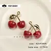 Lindo Pingente Chaveiro de Cereja para Bolsas Femininas, Acessório Decorativo de Alto Valor, Acessórios de Material Pingente de Fruta com Glitter