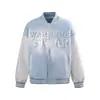 2025 Chaqueta Abrigo Unisex Moda Suelta con Diseño de Letras Perla Estilo Americano de Jack