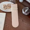 Meias Bufantes de Renda Branca Femininas de Verão Finas Estilo Ballet com Sapatinhos de Couro Meias Longas Bufantes de Renda e Tela Verão