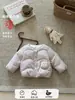 Chamarra ligera de plumas para bebé niña con cuello redondo, nueva prenda de abrigo de otoño e invierno para bebés y niños pequeños, chamarra ligera de plumas para que las niñas la usen al aire libre