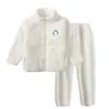 Conjunto de Pijama de Veludo Espesso Outono e Inverno Infantil Conjunto para Bebê Meninos e Meninas Roupas de Casa Infantis Tamanho Médio e Grande Conjunto de Roupas de Casa Infantil Produto Novo